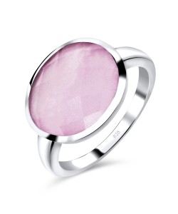 Rose Quartz Silver Rings NSR-2234